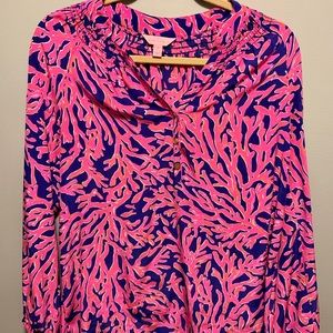 Lilly Pulitzer Elsa silk top size small